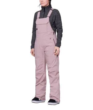 686 Women's Black Magic Insulated Bib Snowboard Pants Dusty Mauve Geo Jacquard 2024