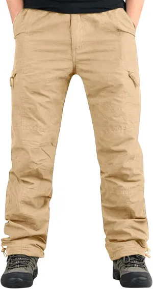 Cargo Pants for Men Relaxed Fit Sweatpants Slim Fit Workout Training Thigh Mesh Gym Jogger Pants with Zipper Pockets