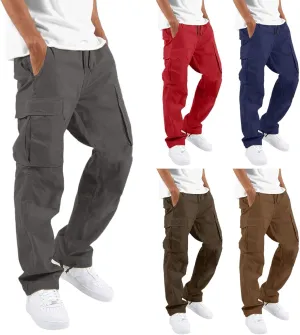 Cargo Sweatpants for Men Mens Lounge Pants with Pockets Men's Joggers Sweatpants Gym Training Workout Pants Slim Fit