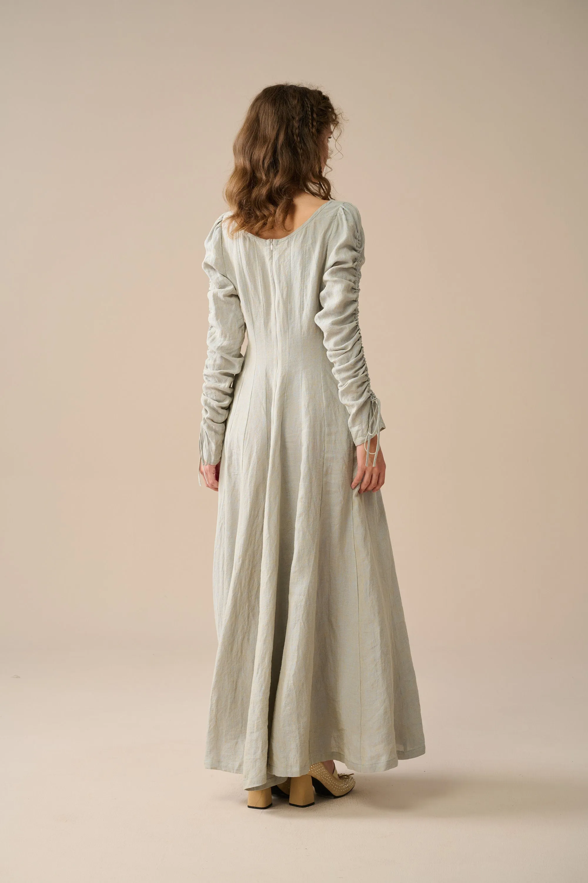 Crystal 17 | vicotian maxi linen dress