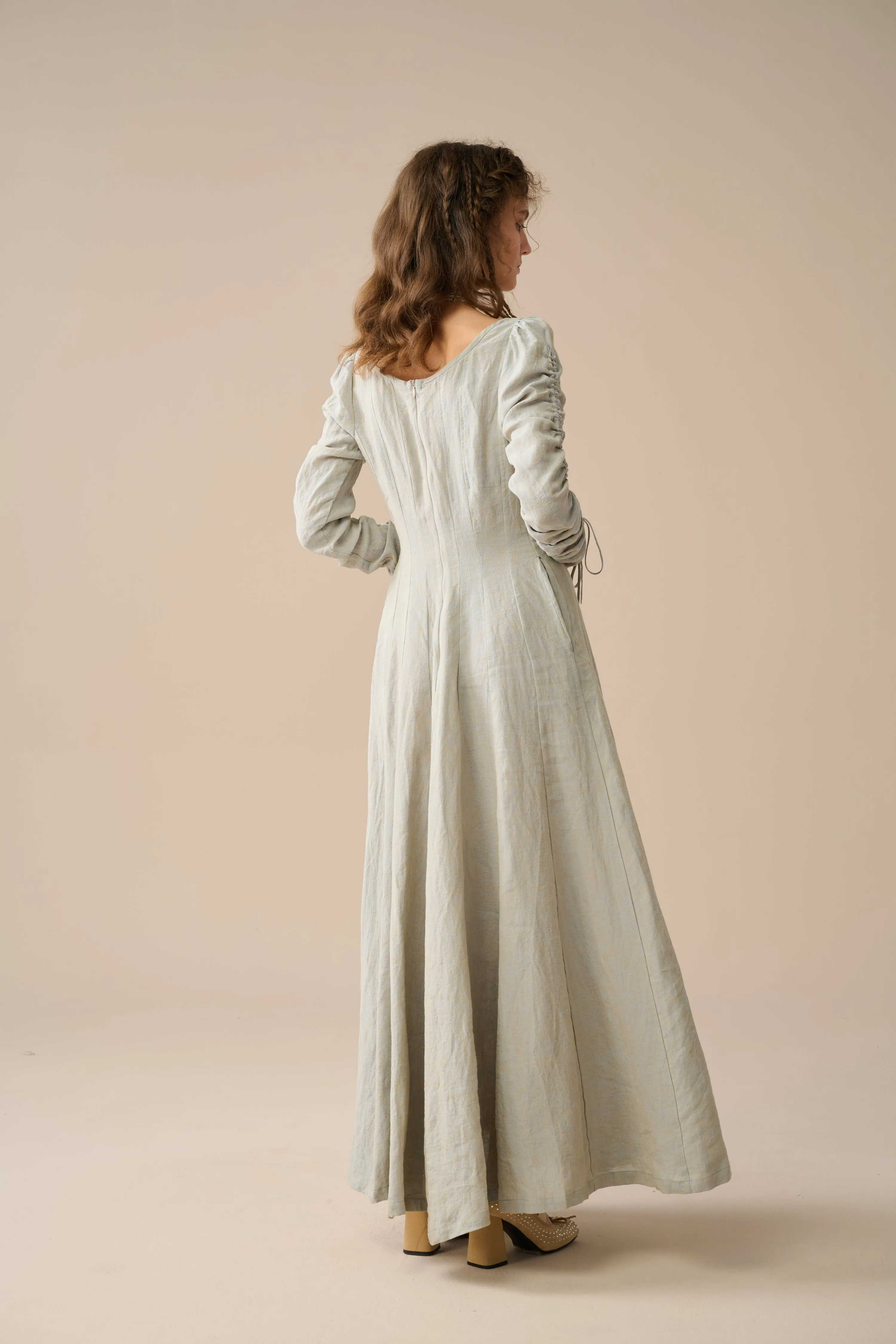 Crystal 17 | vicotian maxi linen dress