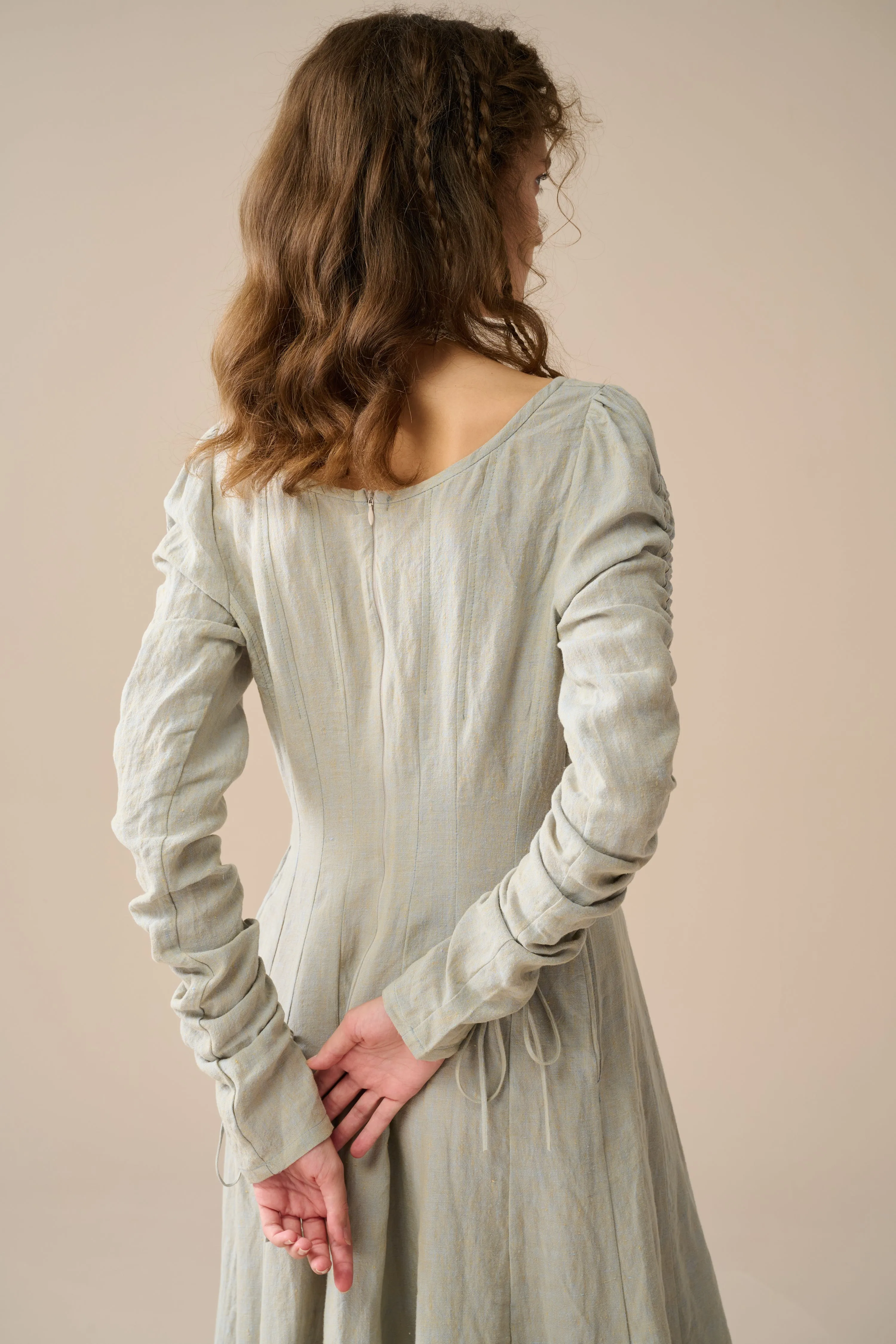 Crystal 17 | vicotian maxi linen dress
