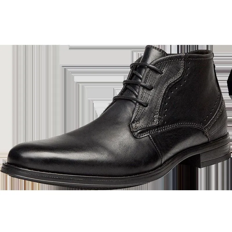 High-top Shoes British Gentleman First Layer Cowhide Men's Boots