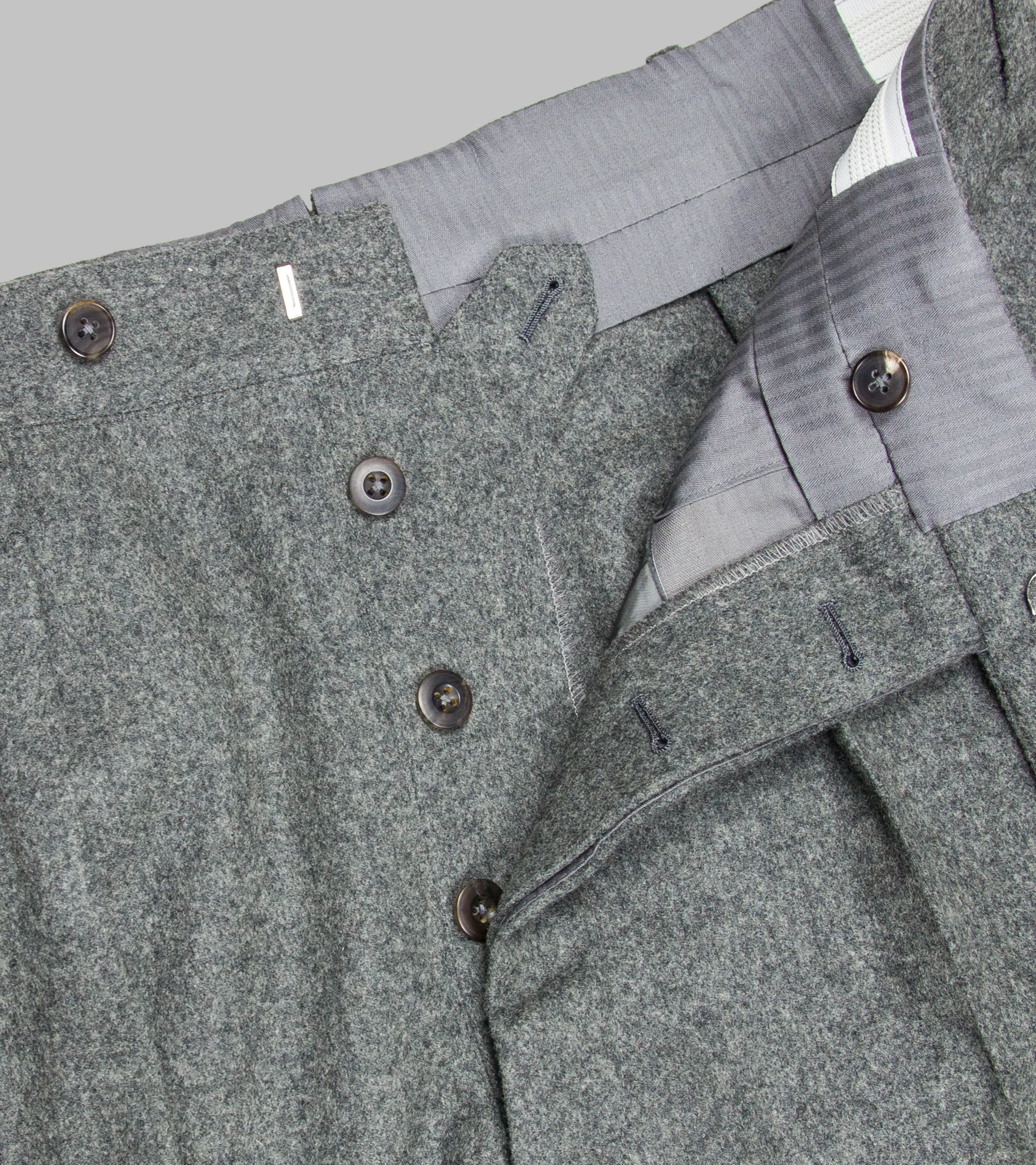 Made-to-Order Winston Trousers Flannel Gray