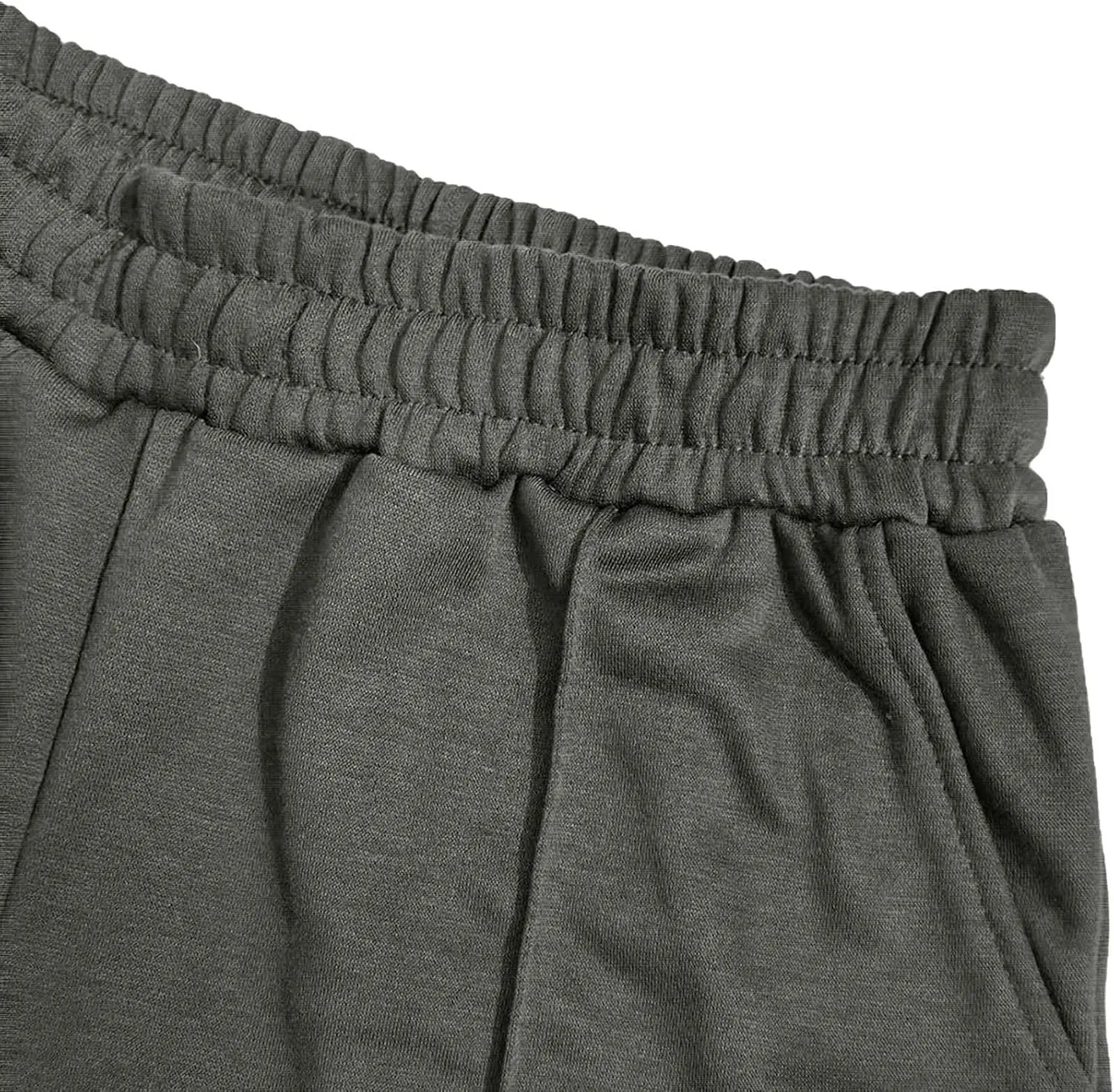 Mens Tracksuit Bottoms Elastic Waist Drawstring Sweatpants Solid Color Trousers Slim Fit Thickened Leggings with Pocket