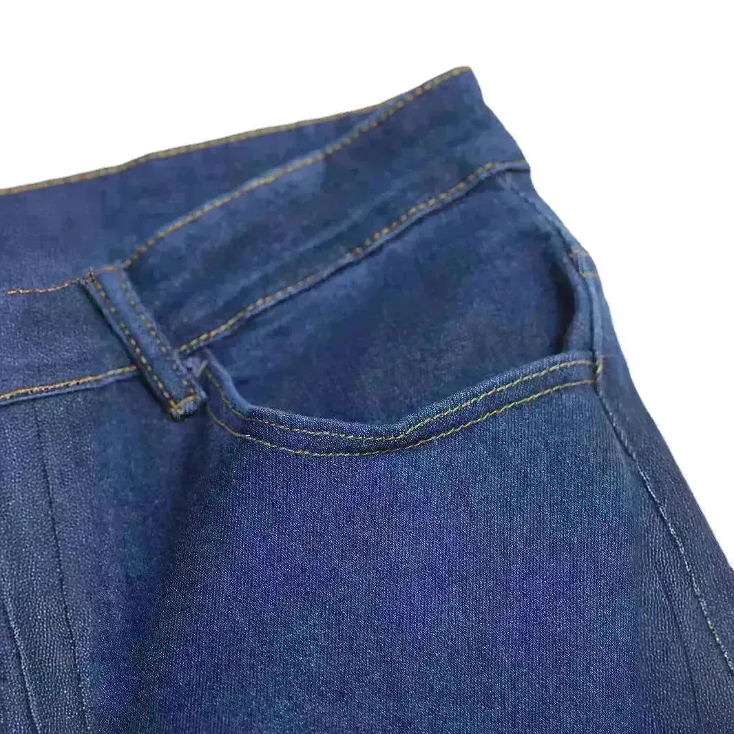 Stretch Denim Men's Pants Skinny Mid Waist jeans men work jeans for men Slim fit Denim pant for men skinny stretchy Denim jeans pant