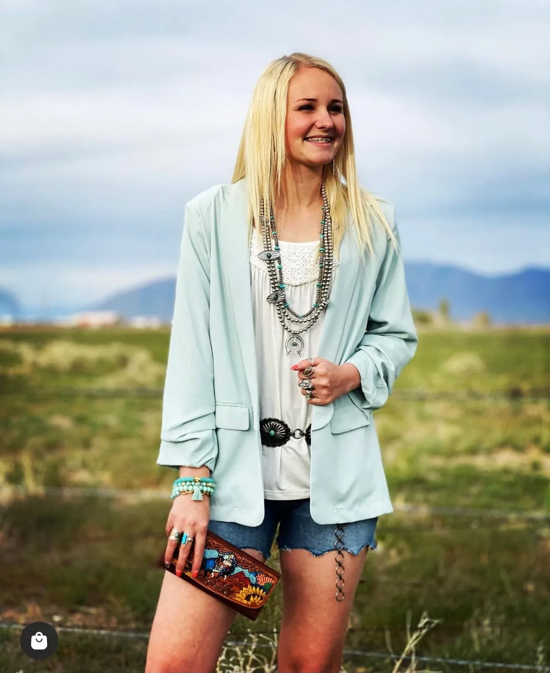 The Pecos Must Have Mint Blazer