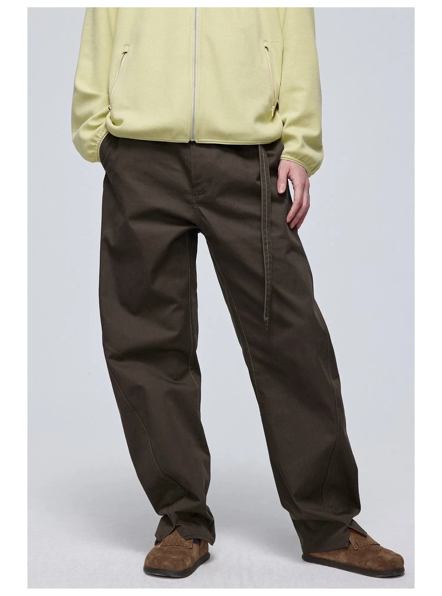 Twist Belt Casual Pants