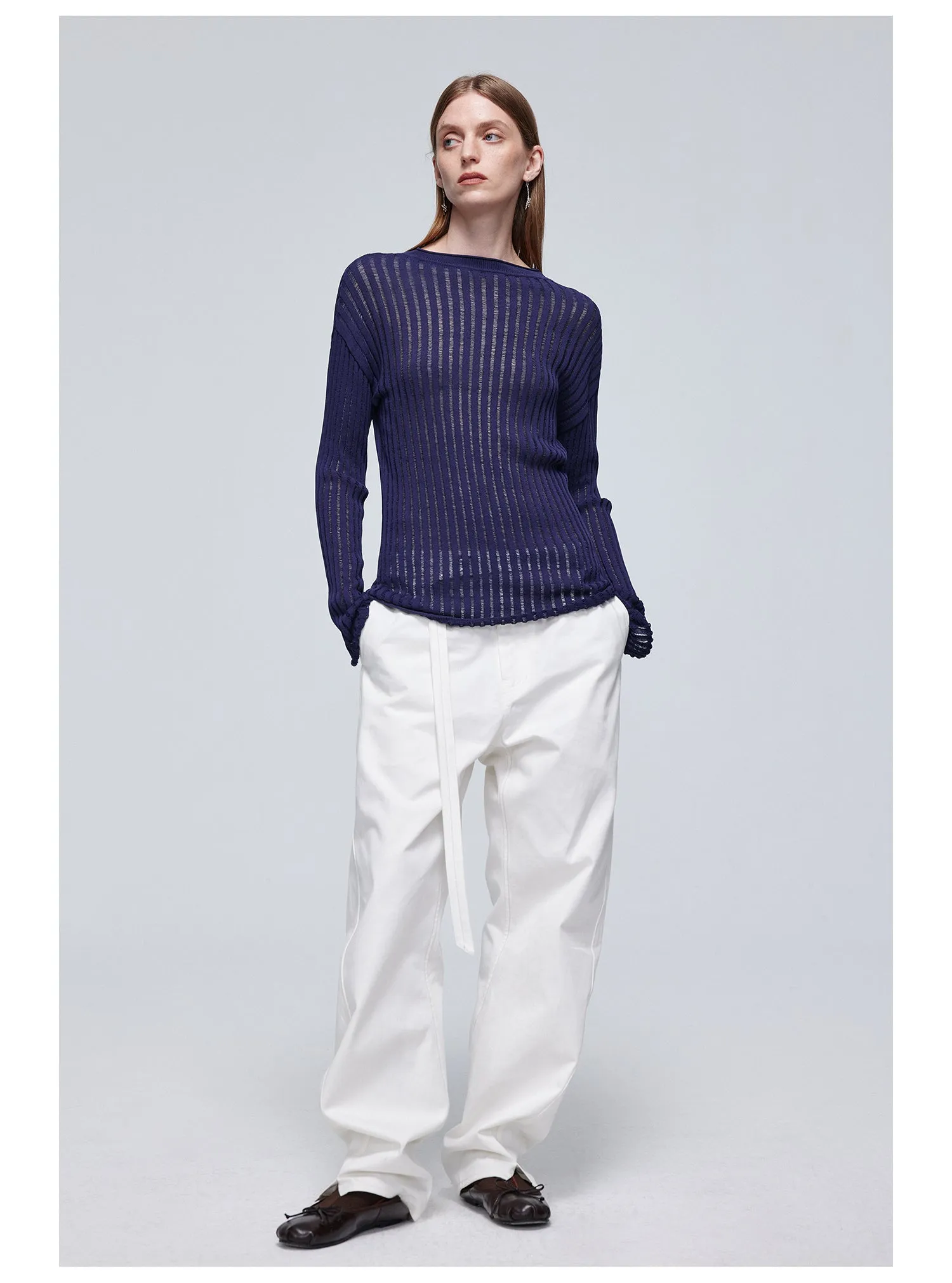 Twist Belt Casual Pants
